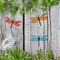 3 Pieces Metal Dragonfly Wall Decor Outdoor Garden Fence Art,Hanging Decorations for Living Room, Bedroom,